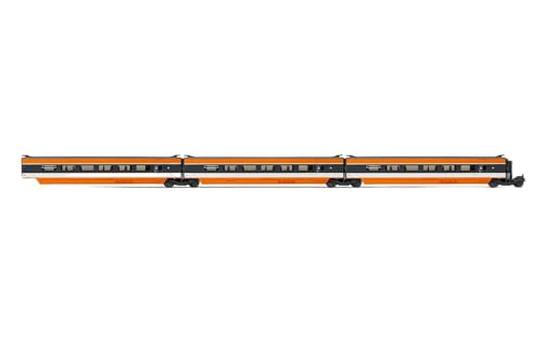 Jouef HJ3015 SNCF, TGV Sud-Est, Eröffnungsversion 1981, 3er-Pack Mittelwagen (3 x 2.), Waggons, Orange von JOUEF