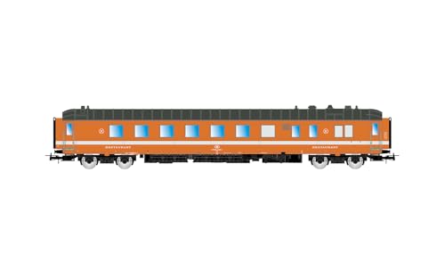 Jouef HJ4173 SNCB, Restaurantwagen WR (ex CIWL), C1-Orange-Lackierung, UIC-Gummivorräume, Ep. IV-V-Modell EisenbahnFahrzeuge – Reisebusse von JOUEF