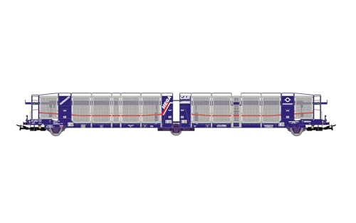 Jouef HJ6297 E-TRFSA, Transfesa, 3-Achs-Autotransporter Laeks „MEGA CAR Carrier“, Silberne Lackierung, Ep. VI Modelleisenbahn – Schienenfahrzeuge – Waggons von JOUEF