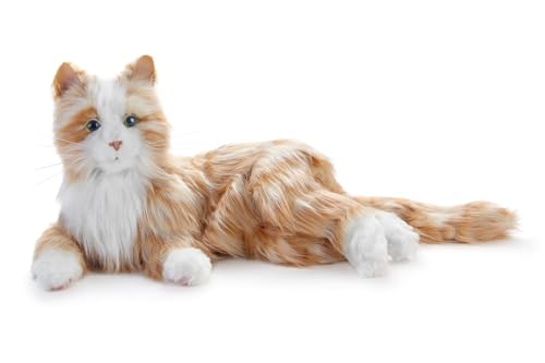 Ageless Innovation Joy For All Interactive Pet Katze – Naturgetreues, realistisches Haustier mit weichem Fell und beruhigendem Schnurren. Ohne Montage – Rotgetigert von JOY FOR ALL