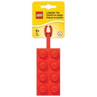 JOY TOY 52002 LEGO® Gepäckanhänger aus Silikon - Farbe: rot - 9 cm von JOY TOY
