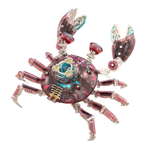 JOYARCH 3D Metall Krabbe Puzzle für Erwachsene, 666Teile DIY Mechanische Auspicious Rosa Krabbe Metall Steampunk Montage Modell, DIY Kreativ Trendy Verzierungen JOYARCH 3D Metall Krabbe Puzzle für Erwachsene, 666Teile DIY Mechanische Auspicious Rosa Krabbe Metall Steampunk Montage Modell, DIY Kreativ Trendy Verzierungen von JOYARCH