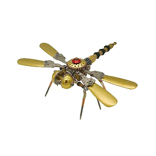 JOYARCH 3D Metall Libelle Puzzle Bausätze, 80+Teile 3D DIY Steampunk Mechanische Insekt Messing Modell Spielzeug für Heimdekoration von JOYARCH