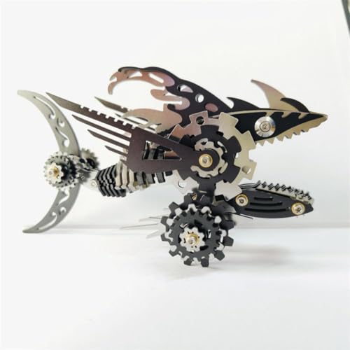 JOYARCH 3D Metall Puzzle Bausatz für Erwachsene, 211Teile 3D Mechanisches Metall Megalodon Modell, DIY Puzzlespiel Schreibtisch Verzierung Bausatz Basteln Spielzeug JOYARCH 3D Metall Puzzle Bausatz für Erwachsene, 211Teile 3D Mechanisches Metall Megalodon Modell, DIY Puzzlespiel Schreibtisch Verzierung Bausatz Basteln Spielzeug von JOYARCH
