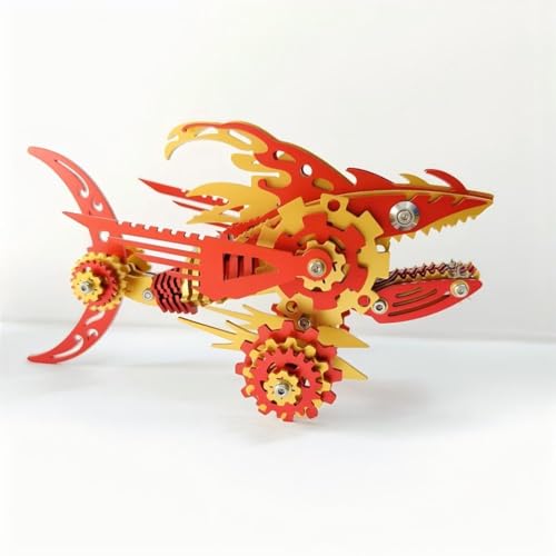 JOYARCH 3D Metall Puzzle Bausatz für Erwachsene, 211Teile 3D Mechanisches Metall Megalodon Modell, DIY Puzzlespiel Schreibtisch Verzierung Bausatz Basteln Spielzeug JOYARCH 3D Metall Puzzle Bausatz für Erwachsene, 211Teile 3D Mechanisches Metall Megalodon Modell, DIY Puzzlespiel Schreibtisch Verzierung Bausatz Basteln Spielzeug von JOYARCH