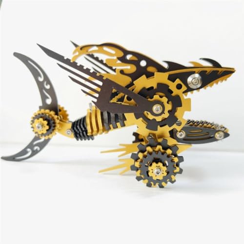 JOYARCH 3D Metall Puzzle Bausatz für Erwachsene, 211Teile 3D Mechanisches Metall Megalodon Modell, DIY Puzzlespiel Schreibtisch Verzierung Bausatz Basteln Spielzeug JOYARCH 3D Metall Puzzle Bausatz für Erwachsene, 211Teile 3D Mechanisches Metall Megalodon Modell, DIY Puzzlespiel Schreibtisch Verzierung Bausatz Basteln Spielzeug von JOYARCH
