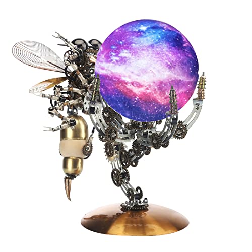JOYARCH 3D Metall Puzzle Modell Erwachsene, 10CM DIY 3D Mechanische Metall Wespenfuß & Sternenlicht Puzzlesätze, 627 Teile DIY Mechanische Steampunk Oktopus Modell mit 16 Farben von JOYARCH
