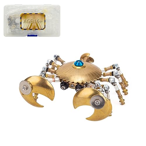 JOYARCH 3D Metall Puzzles Erwachsene, DIY 3D Mechanisches Steampunk Metall Krabbe Montage Modell, 100+ Teile DIY 3D Meeresorganismus Modell Bausatz Kreativ Trendy Schreibtisch Ornament JOYARCH 3D Metall Puzzles Erwachsene, DIY 3D Mechanisches Steampunk Metall Krabbe Montage Modell, 100+ Teile DIY 3D Meeresorganismus Modell Bausatz Kreativ Trendy Schreibtisch Ornament von JOYARCH