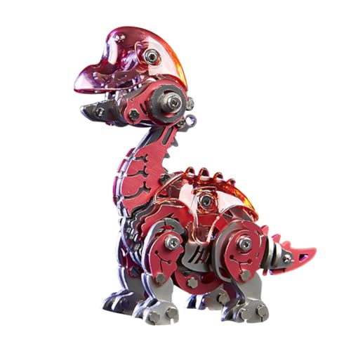 JOYARCH 3D Metall Puzzles für Erwachsene, 126 Teile DIY Mechanisch Metall Q Version Dinosaurier Modell, 3D Dinosaurier Basteln Puzzles Bausätze Schreibtisch Verzierung von JOYARCH