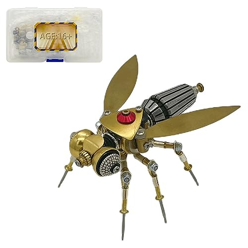 JOYARCH 3D Metall Wespe Puzzle Bausätze, 80+Teile 3D DIY Steampunk Mechanische Insekt Messing Modell Spielzeug für Heimdekoration von JOYARCH