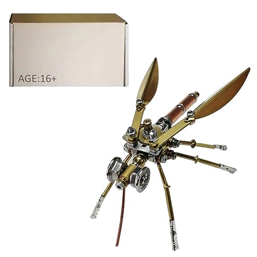 JOYARCH 3D Metallpuzzle Erwachsene, 100+Teile DIY Moskito Metall Modell Bausatz, DIY Mechanisches Steampunk Moskito Montage Modell Kreativ Trendy Schreibtisch Ornament von JOYARCH