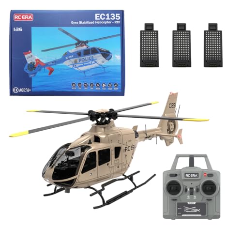 JOYARCH RC ERA C123 EC135 RC Hubschrauber - 6CH 1/36 Scale Single-Rotor Gyroscopic Remote Control Helicopter, Military RC Aircraft for Adults & Beginner von JOYARCH