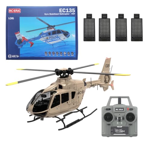 JOYARCH RC ERA C123 EC135 RC Hubschrauber - 6CH 1/36 Scale Single-Rotor Gyroscopic Remote Control Helicopter, Military RC Aircraft for Adults & Beginner von JOYARCH