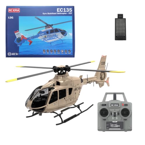 JOYARCH RC ERA C123 EC135 RC Hubschrauber - 6CH 1/36 Scale Single-Rotor Gyroscopic Remote Control Helicopter, Military RC Aircraft for Adults & Beginner von JOYARCH