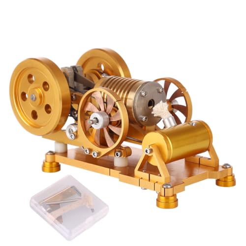 JOYARCH Stirlingmotor Modell Bausatz Das läuft, Vakuum Absaugung Feuer Typ Aluminium Legierung Motor Modell mit Messing-Zylinder-Kolben, Physik Experiment Spielzeug JOYARCH Stirlingmotor Modell Bausatz Das läuft, Vakuum Absaugung Feuer Typ Aluminium Legierung Motor Modell mit Messing-Zylinder-Kolben, Physik Experiment Spielzeug von JOYARCH