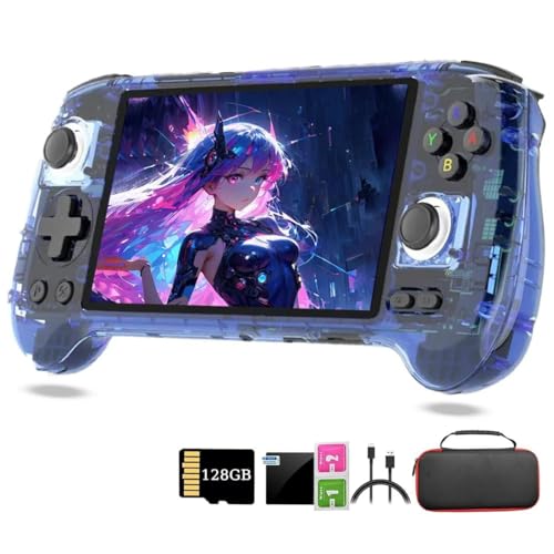 RG556 Retro-Handheld-Spielekonsole, 128 G mit 4000 + Spielen, 5,48 Zoll AMOLED-Touchscreen, Android 13, Arcade-Handheld-Spielekonsole für Erwachsene (mit Hülle) von JOYARCH