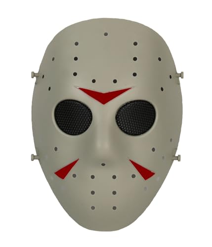 haoYK Gesichtsmaske, Hockeymaske im Stile von Jason Vorheese, Schutzmaske als Kostüm für Halloween und Partys von JOYASUS