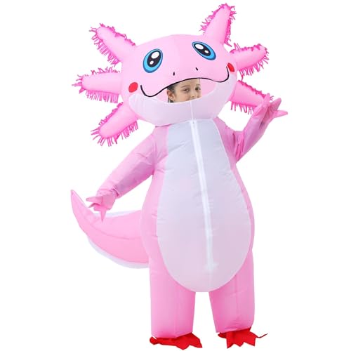 JOYBRO Aufblasbares Axolotl-Kostüm für Kinder – Lustiges Tierkostüm für Jungen und Mädchen – Perfekt für Halloween, Karneval, Fasching, Mottopartys, Geburtstagsfeiern – Einheitsgröße 120-150 cm JOYBRO Aufblasbares Axolotl-Kostüm für Kinder – Lustiges Tierkostüm für Jungen und Mädchen – Perfekt für Halloween, Karneval, Fasching, Mottopartys, Geburtstagsfeiern – Einheitsgröße 120-150 cm von JOYBRO