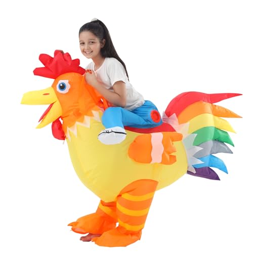 JOYBRO Aufblasbares Hahn Kostüm für Kinder – Lustiges Tierkostüm für Jungen und Mädchen – Perfekt für Halloween, Karneval, Cosplay, Fasching, Mottopartys, Geburtstagsfeiern– Einheitsgröße 120-150 cm JOYBRO Aufblasbares Hahn Kostüm für Kinder – Lustiges Tierkostüm für Jungen und Mädchen – Perfekt für Halloween, Karneval, Cosplay, Fasching, Mottopartys, Geburtstagsfeiern– Einheitsgröße 120-150 cm von JOYBRO