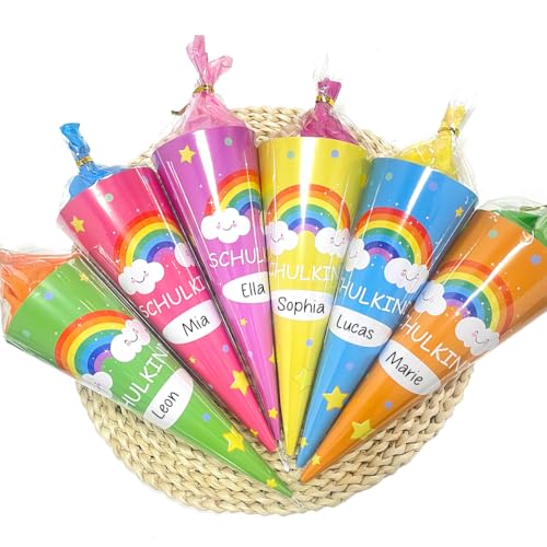 JOYEASE 12 Stück Schultüte Klein 28cm, Geschwister Schultüte Zuckertüte zum Befüllen, Geschwistertüte mit Namen für die Einschulung zum Schulanfang JOYEASE 12 Stück Schultüte Klein 28cm, Geschwister Schultüte Zuckertüte zum Befüllen, Geschwistertüte mit Namen für die Einschulung zum Schulanfang von JOYEASE