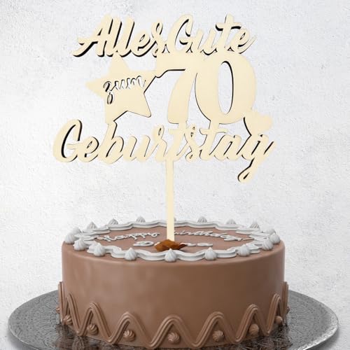 Tortendeko 70 Geburtstag Mann Frau aus Holz 5MM, Kuchendeko 70. Geburtstag Deko, Alles Gute zum 70 Geburtstag Cake Topper Tortendeko 70 Geburtstag Mann Frau aus Holz 5MM, Kuchendeko 70. Geburtstag Deko, Alles Gute zum 70 Geburtstag Cake Topper von JOYEASE