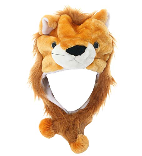 JOYHY Unisex Winter Plüsch Ohrenklappen Tierhüte Braun Löwe Einheitsgröße Medium von JOYHY