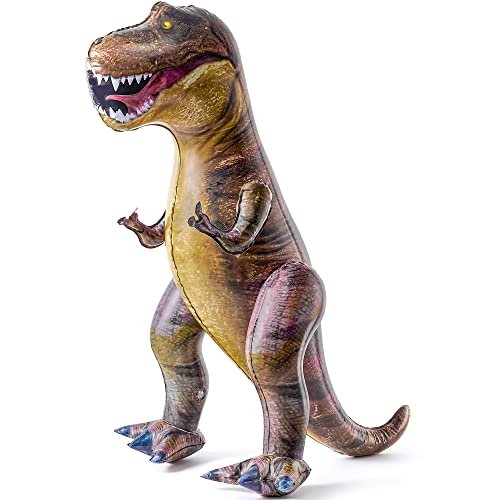 JOYIN 76,2 cm Dinosaurier aufblasbar, aufblasbares T-Rex Dinosaurier-Spielzeug für Pool Party Dekorationen, Dinosaurier Geburtstagsfeiergeschenk für Kinder und Erwachsen (braun) von JOYIN