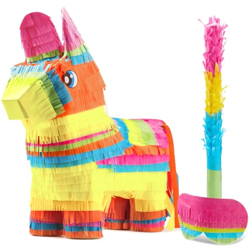 JOYIN Cinco De Mayo Esel Pinata für Kindergeburtstag Party für Spaß Fiesta Taco Party Supplies, Luau Event Foto Requisiten, mexikanische Thema Dekoration, Karneval Festivals, Taco Dienstag Event von JOYIN
