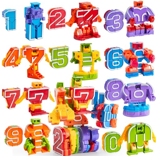 JOYIN 10 Stück Anzahl Roboter Spielzeug für Kinder Anzahl Lernen, Geburtstagsgeschek, Klassenzimmer Belohnungen, Karnevalpreise, Vorschulerziehung Spielzeug, Ostern Korb Stuffers von JOYIN