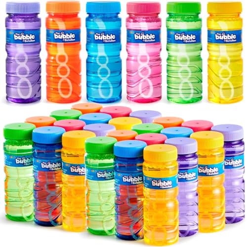 JOYIN 12 4oz Bubble Bottles mit Wand Sortiment für Kinder, Bubble Blower für Bubble Blaster Party Favors, Sommer Spielzeug, Geburtstag, Outdoor & Indoor-Aktivität, Ostern von JOYIN