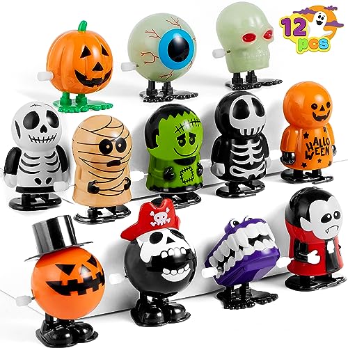 JOYIN 12 Stück Halloween-Aufziehspielzeuge als Kindergeschenke, Aufziehspielzeuge in großen Mengen für Halloween-Partygeschenke, Goodie-Bag-Füller, Geschenke für Schüler im Klassenzimmer von JOYIN