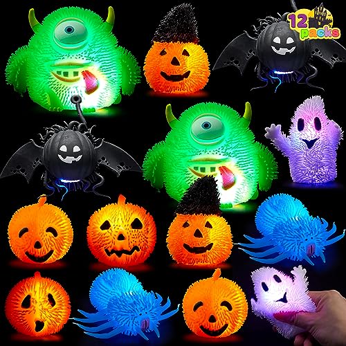 JOYIN 12 Stück Halloween Squishy Spielzeug mit LED-Effekt für Kinder, leuchten im Dunkeln, Stressabbau, Monster, Geist und Kürbis Spielzeug Set, Geschenke, Spielzeug für Jungen und Mädchen JOYIN 12 Stück Halloween Squishy Spielzeug mit LED-Effekt für Kinder, leuchten im Dunkeln, Stressabbau, Monster, Geist und Kürbis Spielzeug Set, Geschenke, Spielzeug für Jungen und Mädchen von JOYIN