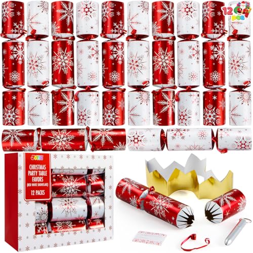 JOYIN 12 Stück Weihnachtsparty-Gastgeschenke ohne Schnappverschluss, rot und weiß, Party-Tischgeschenke mit Feiertags-Partyzubehör für Kinder und Erwachsene, Weihnachtsfeiern, Abendessen und Feiertage JOYIN 12 Stück Weihnachtsparty-Gastgeschenke ohne Schnappverschluss, rot und weiß, Party-Tischgeschenke mit Feiertags-Partyzubehör für Kinder und Erwachsene, Weihnachtsfeiern, Abendessen und Feiertage von JOYIN