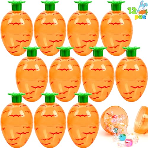 JOYIN 12 Stück karottenförmige Ostereier 9,4 cm große, leere Plastikeier, befüllbar, durchsichtiges, leuchtend orangefarbenes Kunststoff-Karottenei für die Ostereiersuche, Oster-Mottoparty, Korbfüller JOYIN 12 Stück karottenförmige Ostereier 9,4 cm große, leere Plastikeier, befüllbar, durchsichtiges, leuchtend orangefarbenes Kunststoff-Karottenei für die Ostereiersuche, Oster-Mottoparty, Korbfüller von JOYIN