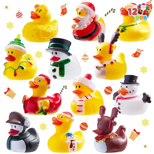 JOYIN 12 Stück weihnachtliche Gummi-Enten-Badespielzeuge für Weihnachten, Goodie-Bag-Füller und Babypartys, Mädchen und Kleinkinder JOYIN 12 Stück weihnachtliche Gummi-Enten-Badespielzeuge für Weihnachten, Goodie-Bag-Füller und Babypartys, Mädchen und Kleinkinder von JOYIN