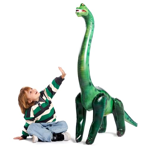 JOYIN 129cm Brachiosaurus Dinosaurier aufblasbar, Tyrannosaurus Rex aufblasbares Dinosaurierspielzeug für Halloween Party Dekoration Dino Geburtstagsfeiergeschenk für Kinder und Erwachsene von JOYIN