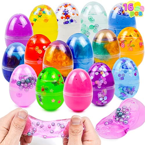 JOYIN 16 vorgefüllte Ostereier gefüllt mit Kristall, Galaxie, flauschigem Schleim und Konfetti Zubehör Stressabbau für Ostern Kinder Partygeschenke Zubehör, Ostereiersuche, Osterkörbchenfüller JOYIN 16 vorgefüllte Ostereier gefüllt mit Kristall, Galaxie, flauschigem Schleim und Konfetti Zubehör Stressabbau für Ostern Kinder Partygeschenke Zubehör, Ostereiersuche, Osterkörbchenfüller von JOYIN