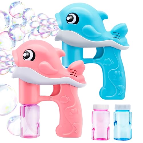 JOYIN 2 Wal Seifenblasen Pistolen für Kinder mit 4 x 50ml Seifenblasenflüssigkeit, Seifenblasenpistole für Indoor & Outdoor Spiele, Sommer Themed Party, Geburtstag, Party Favors JOYIN 2 Wal Seifenblasen Pistolen für Kinder mit 4 x 50ml Seifenblasenflüssigkeit, Seifenblasenpistole für Indoor & Outdoor Spiele, Sommer Themed Party, Geburtstag, Party Favors von JOYIN