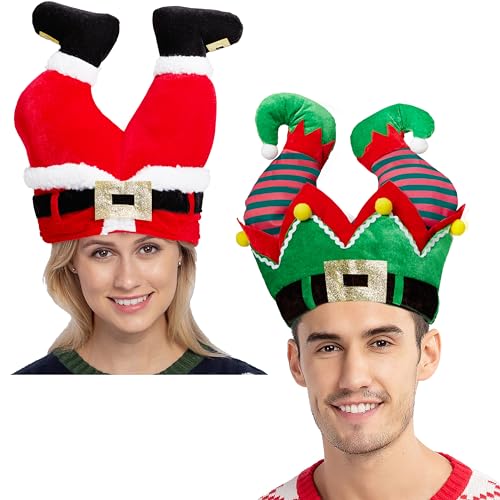 JOYIN 2 Weihnachten Weihnachtsmann und Elfenhosen Hüte für lustige und festliche Weihnachtsfeier Hut Dress Up, Winter Party Favor, Weihnachtsdekorationen, Kostümzubehör JOYIN 2 Weihnachten Weihnachtsmann und Elfenhosen Hüte für lustige und festliche Weihnachtsfeier Hut Dress Up, Winter Party Favor, Weihnachtsdekorationen, Kostümzubehör von JOYIN