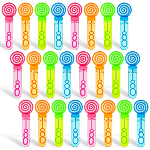 JOYIN 24 Pack Mini Seifenblasenstäbe für Themen Geburtstag, Hochzeit, Seifenblasen Kinder, Seifenblasenmaschine für Sommer Geschenke Blasen Spaß Spielzeug von JOYIN
