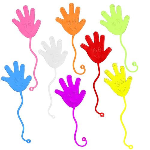 JOYIN 24 Stück Klatschhand Gummi Hand, Klebehände,Klatschhand für Kinder , Klebrige Finger, Mitgebsel Kindergeburtstag Gastgeschenke von 3–5, 4–8, 8–12 von JOYIN