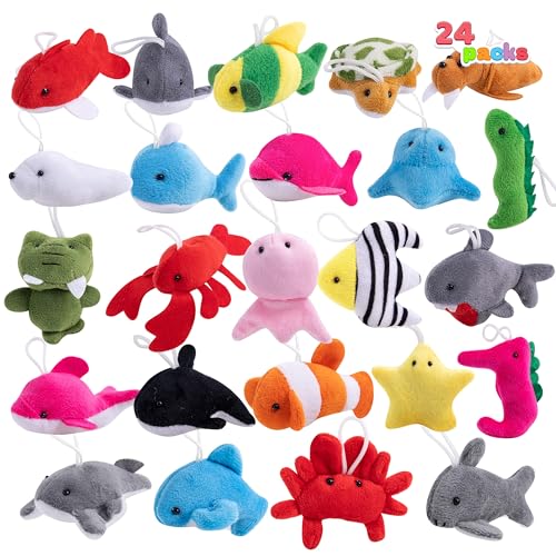 JOYIN 24 Stück Mini Plüschtiere, Meerestier für Kindergeburtstagsparty, Kuscheltier Klein, Kleine Geschenke für Kinder, Adventskalender Füllung, Mitgebsel Kindergeburtstag ab 3+ Jahre JOYIN 24 Stück Mini Plüschtiere, Meerestier für Kindergeburtstagsparty, Kuscheltier Klein, Kleine Geschenke für Kinder, Adventskalender Füllung, Mitgebsel Kindergeburtstag ab 3+ Jahre von JOYIN