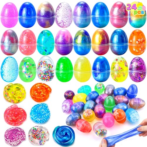 JOYIN 24 Stück Ostereier Gefült Mit Kristall, Galaxie, Flauschlem Schleim und Konfetti-Zuubehör, Stressabbau-ansimei für Kinder, Ostereier, Jagd, Korbfäler, Klassenzimmer-Preis JOYIN 24 Stück Ostereier Gefült Mit Kristall, Galaxie, Flauschlem Schleim und Konfetti-Zuubehör, Stressabbau-ansimei für Kinder, Ostereier, Jagd, Korbfäler, Klassenzimmer-Preis von JOYIN