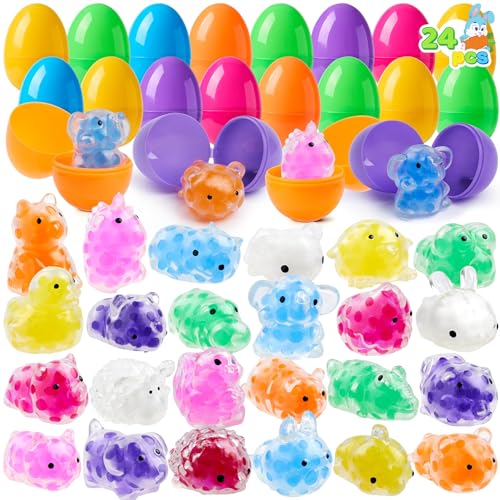 JOYIN 24 pcs Ostereier gefüllt mit 24 Mochi-Squishy-Spielzeugen für Kinder befüllen für Ostern Partyzubehör, für Osterthema Party Gunst für Osterkörbe JOYIN 24 pcs Ostereier gefüllt mit 24 Mochi-Squishy-Spielzeugen für Kinder befüllen für Ostern Partyzubehör, für Osterthema Party Gunst für Osterkörbe von JOYIN