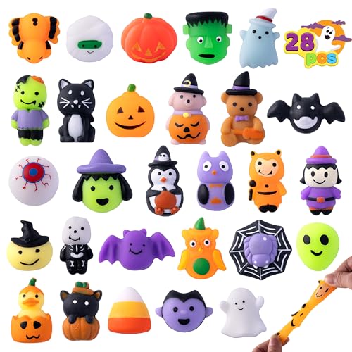 JOYIN 28 Stück Halloween Mochi Squishy Spielzeug für Partygeschenke, Sensorischen Stressabbau und Süßes oder Saures JOYIN 28 Stück Halloween Mochi Squishy Spielzeug für Partygeschenke, Sensorischen Stressabbau und Süßes oder Saures von JOYIN