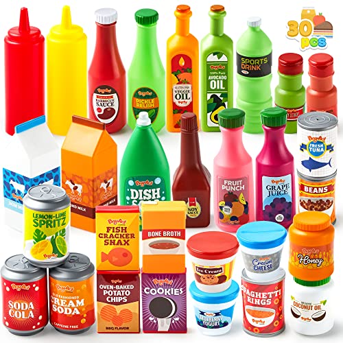 JOYIN 30 Stück Kinder Kunststoff Spielen Lebensmittel Spielzeug Grocery Dosen, Pretend Play Küche Zubehör, gefälschte Lebensmittel Kinder Geschenke & Indoor-Spielzeug JOYIN 30 Stück Kinder Kunststoff Spielen Lebensmittel Spielzeug Grocery Dosen, Pretend Play Küche Zubehör, gefälschte Lebensmittel Kinder Geschenke & Indoor-Spielzeug von JOYIN