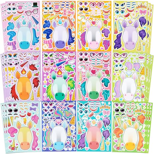 JOYIN 36 Stück Tier Aufkleber Kinder, Sticker Aufkleber Set, Make-a-Face Aufkleber, Kleine Geschenke für Kinder, Kindergeburtstag Gastgeschenke, Mitgebsel Kindergeburtstag ab 3 Jahren(Einhorn Fantasy) JOYIN 36 Stück Tier Aufkleber Kinder, Sticker Aufkleber Set, Make-a-Face Aufkleber, Kleine Geschenke für Kinder, Kindergeburtstag Gastgeschenke, Mitgebsel Kindergeburtstag ab 3 Jahren(Einhorn Fantasy) von JOYIN