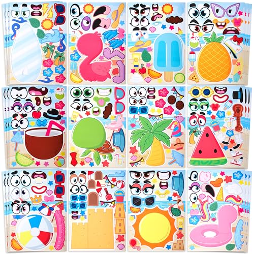 JOYIN 36 Stück Tier Aufkleber Kinder, Sticker Aufkleber Set, Make-a-Face Aufkleber, Kleine Geschenke für Kinder, Kindergeburtstag Gastgeschenke, Mitgebsel Kindergeburtstag ab 3 Jahren(Sommer) JOYIN 36 Stück Tier Aufkleber Kinder, Sticker Aufkleber Set, Make-a-Face Aufkleber, Kleine Geschenke für Kinder, Kindergeburtstag Gastgeschenke, Mitgebsel Kindergeburtstag ab 3 Jahren(Sommer) von JOYIN