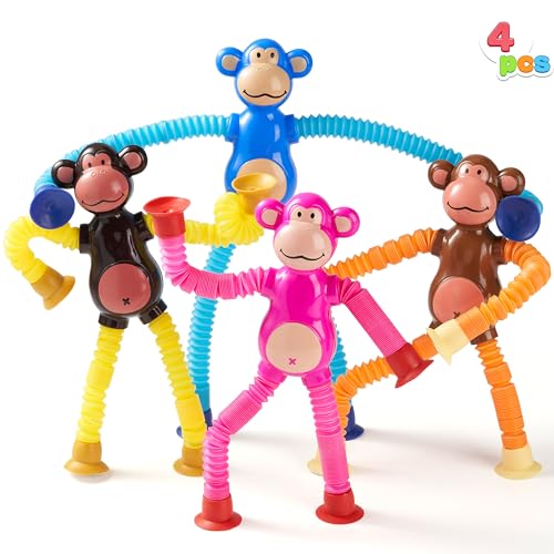 JOYIN 4 Stück Affen Pop Tubes für Kinder, Sensorik Spielzeug für Kinder, Teleskop Tube Spielzeug für Mädchen und Jungen,Geburtstagsgeschenk, Partygeschenke um Stress und Ängste Abzubauen JOYIN 4 Stück Affen Pop Tubes für Kinder, Sensorik Spielzeug für Kinder, Teleskop Tube Spielzeug für Mädchen und Jungen,Geburtstagsgeschenk, Partygeschenke um Stress und Ängste Abzubauen von JOYIN