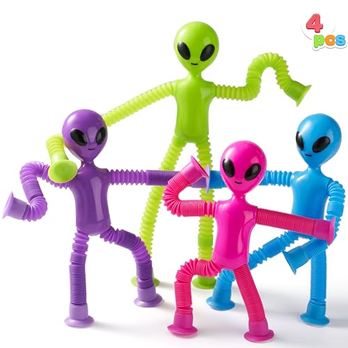 JOYIN 4 Stück Alien Pop Tubes für Kinder, Sensorik Spielzeug für Kinder, Teleskop Tube Spielzeug für Mädchen und Jungen,Geburtstagsgeschenk, Partygeschenke um Stress und Ängste Abzubauen JOYIN 4 Stück Alien Pop Tubes für Kinder, Sensorik Spielzeug für Kinder, Teleskop Tube Spielzeug für Mädchen und Jungen,Geburtstagsgeschenk, Partygeschenke um Stress und Ängste Abzubauen von JOYIN